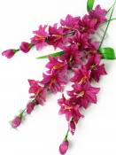 Ветка мальвы звездочка 5 цветков/ 2 бутона  53 см (кр жел роз)