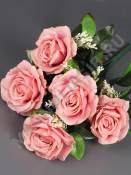АКЦИЯ МоскваБукет флористических роз 5гр 52см (бел крем пепел-роз т-роз крас)
