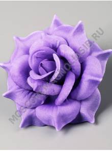 Роза Мейкап шелк 4сл 12,5 см(бел крас син сир желт роз)