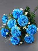 Букет гвоздик с белой добавкой 9гр 48см (крас бел син роз фиол оран)