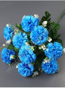 Букет гвоздик с белой добавкой 9гр 48см (крас бел син роз фиол оран)