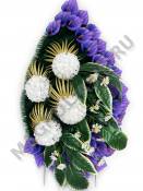 Венок "Осирис" с атласными каллами выс. 95/100см шир. 60см