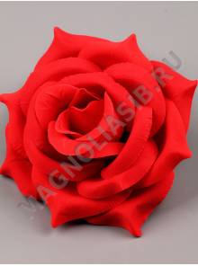 Роза бархатная Гигант 5сл 20см красная