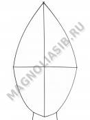 Каркас мет. Овал с двумя перемычками (пров 3-3,5 мм) выс. 85/100 см  ш.50 см