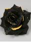 Роза черная с золотом бархат 5сл 15.5см/К 