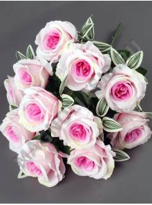 Букет флористических роз 11гр 53см (бел б-роз кр лайм перс роз сир слив)