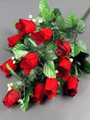 Букет бархатных бутонов с черным краем 11гр 52см