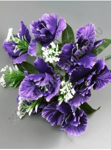 Москва***Букет ирисов с добавкой 12гр 45см(бел мал сир фиол сир-зел)