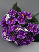 Букет фиалок на подкустнике 7гр 28см (микс)