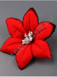 ***Звездочка бархатная с кромкой с тычинкой в комплекте 13см