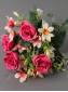 Букет камелий 7гр. 30см (бел гол оран роз мал)