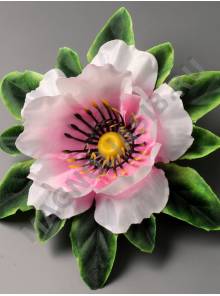 Мальва атлас на листе 2 сл 15см (кр сир бел с роз серед бел-роз)